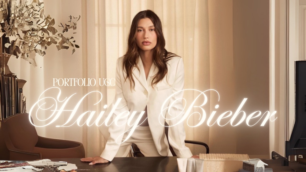 Modelo de portfólio UGC Hailey Bieber (capa)
